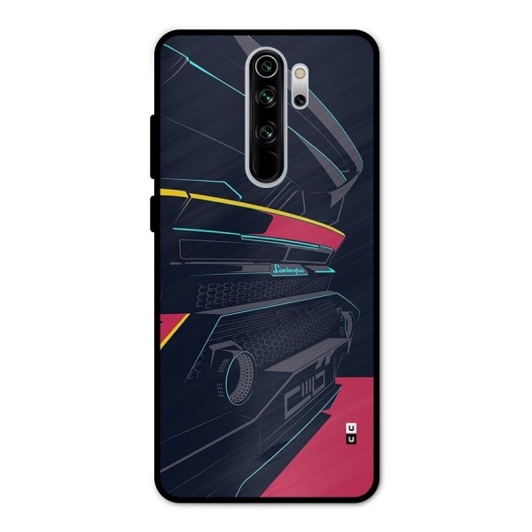 Super Car Parked Metal Back Case for Redmi Note 8 Pro