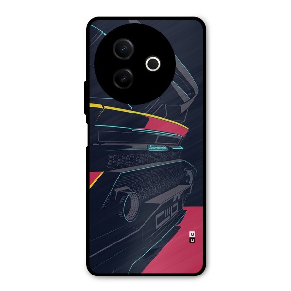 Super Car Parked Metal Back Case for Vivo Y39