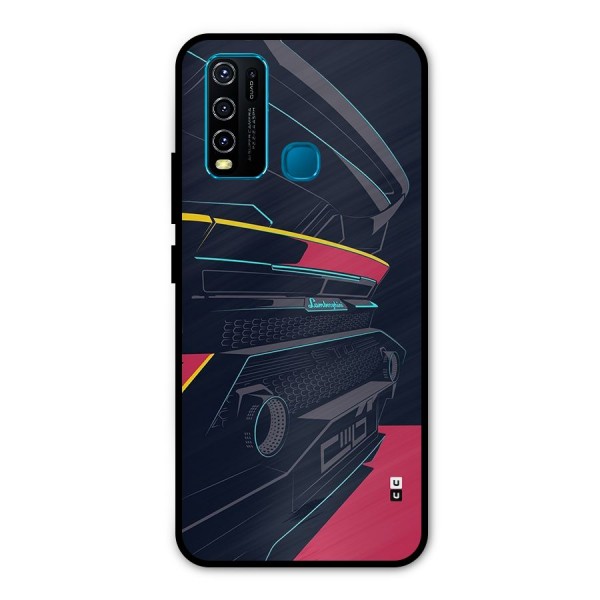Super Car Parked Metal Back Case for Vivo Y50