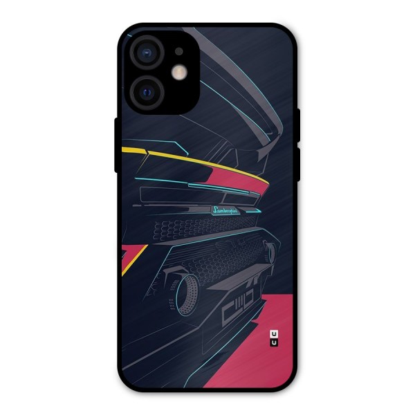Super Car Parked Metal Back Case for iPhone 12 Mini