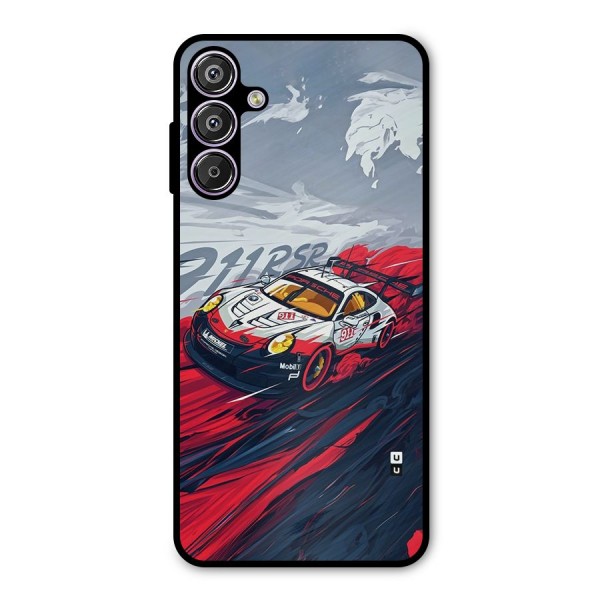 Super Car illustration Metal Back Case for Galaxy M15