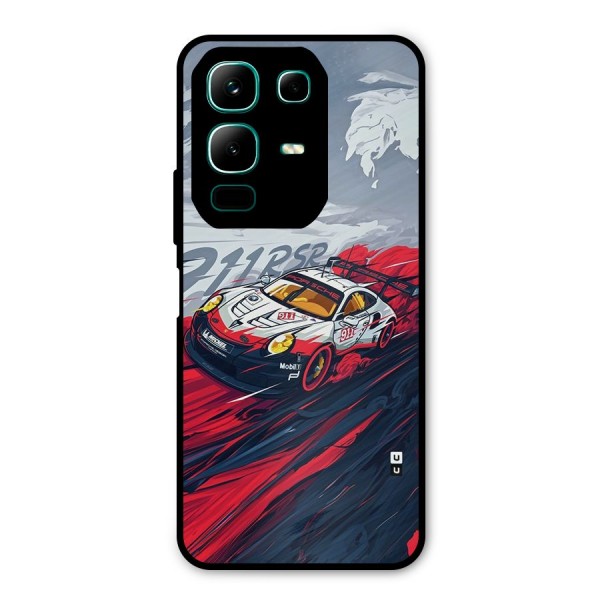 Super Car illustration Metal Back Case for Infinix Note 50x