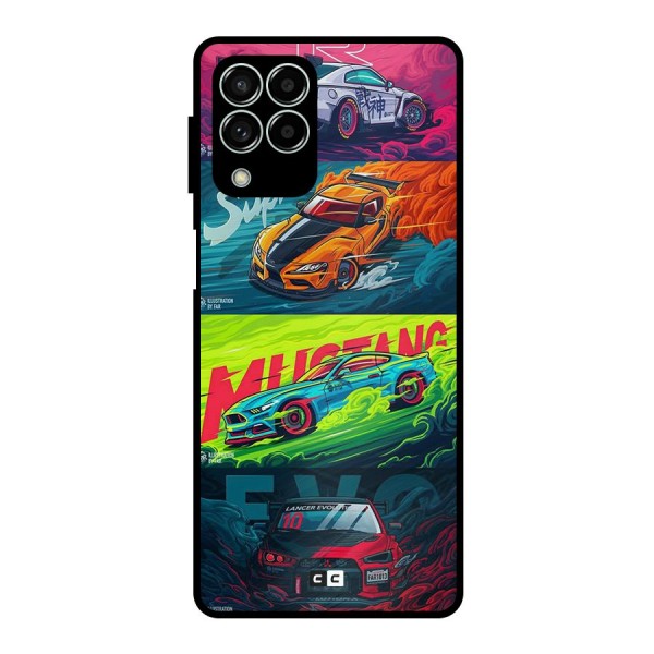 Super Racing Car Metal Back Case for Galaxy M33