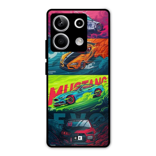 Super Racing Car Metal Back Case for Redmi Note 13 5G