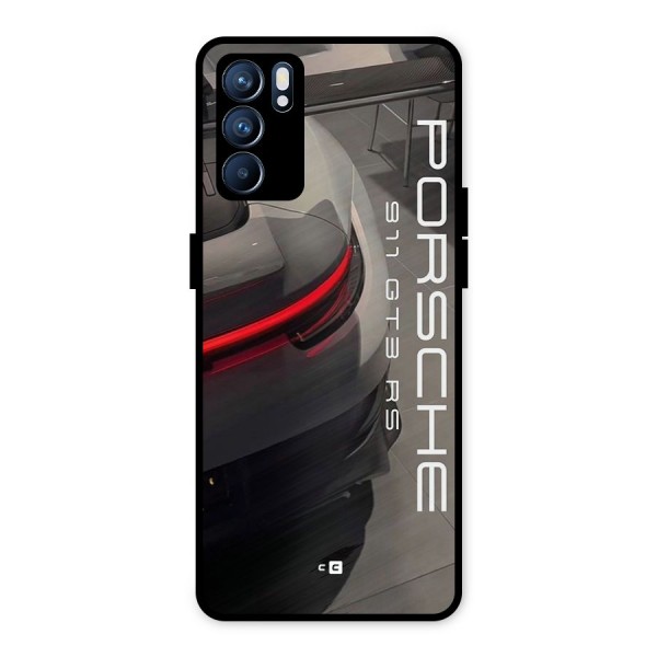 Super Sports Car Metal Back Case for Oppo Reno6 5G