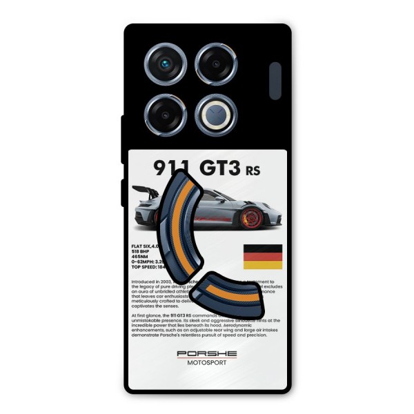 Supercar Features Metal Back Case for Infinix GT 20 Pro