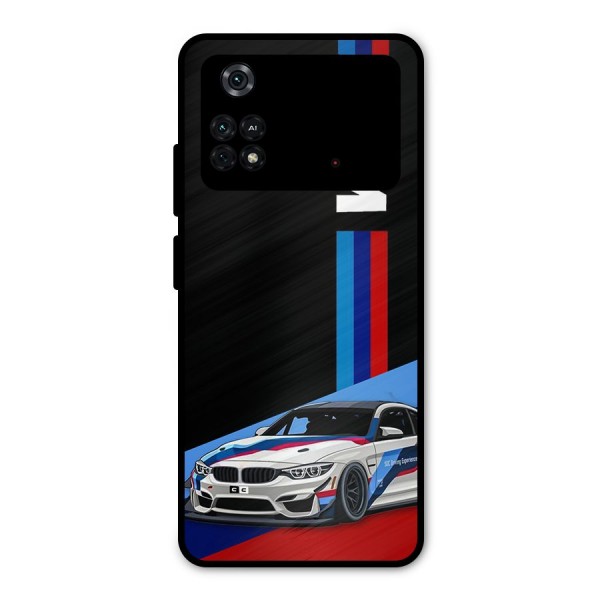 Supercar Stance Metal Back Case for Poco M4 Pro 4G