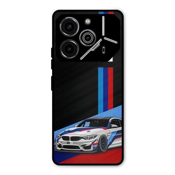 Supercar Stance Metal Back Case for Tecno Pova 6 Pro