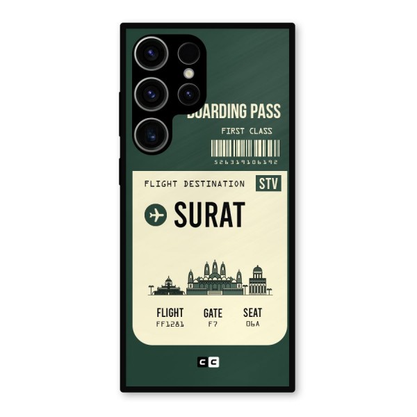 Surat Boarding Pass Metal Back Case for Galaxy S23 Ultra