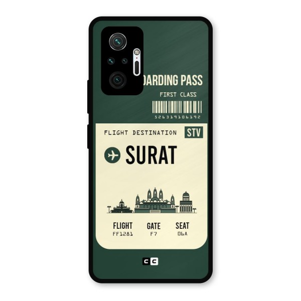 Surat Boarding Pass Metal Back Case for Redmi Note 10 Pro Max