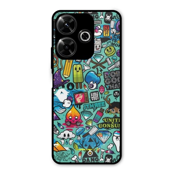 Sweet Candies Metal Back Case for Poco M6 Plus