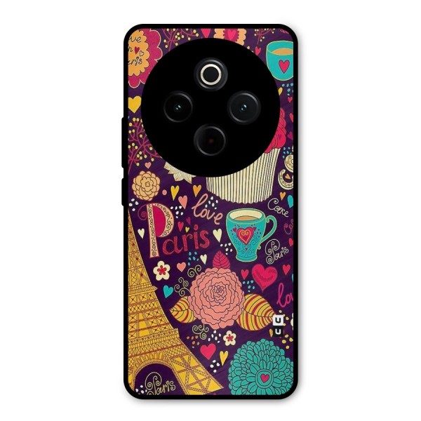 Sweet Love Metal Back Case for Vivo T4