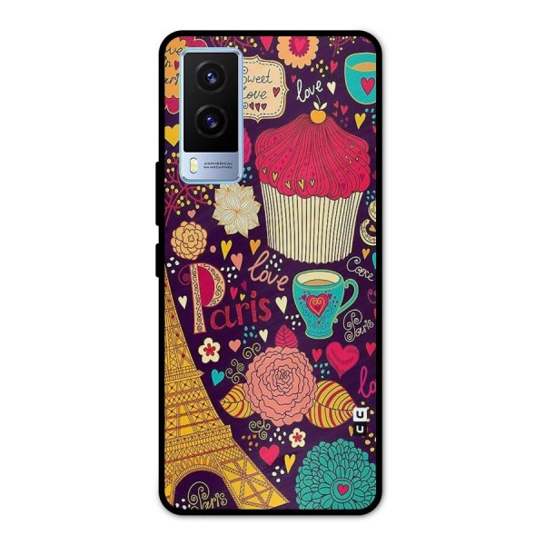 Sweet Love Metal Back Case for Vivo V21e 5G