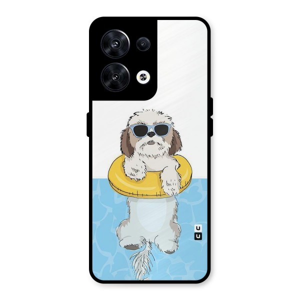 Swimming Doggo Metal Back Case for Oppo Reno8 5G