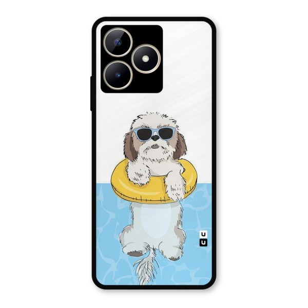 Swimming Doggo Metal Back Case for Realme Narzo N53