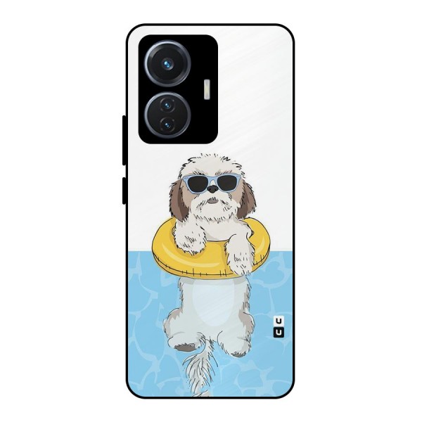Swimming Doggo Metal Back Case for iQOO Z6 44W