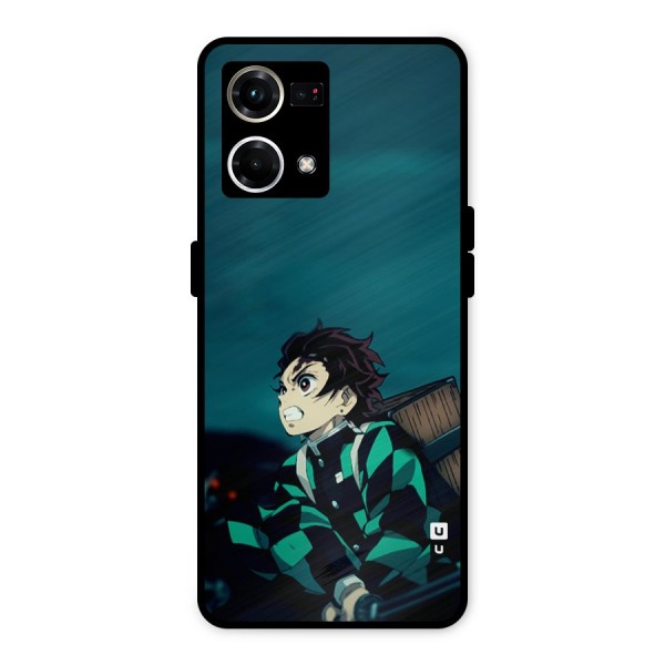 Tanjiro demon slayer Metal Back Case for Oppo F21 Pro 4G