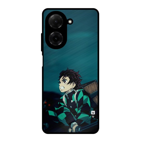 Tanjiro demon slayer Metal Back Case for Poco C71