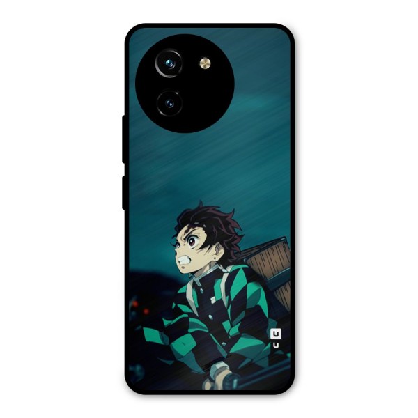 Tanjiro demon slayer Metal Back Case for Vivo T3x