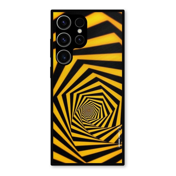 Taxi Pattern Metal Back Case for Galaxy S23 Ultra