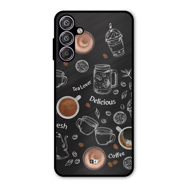 Tea And Coffee Mixture Metal Back Case for Galaxy F15