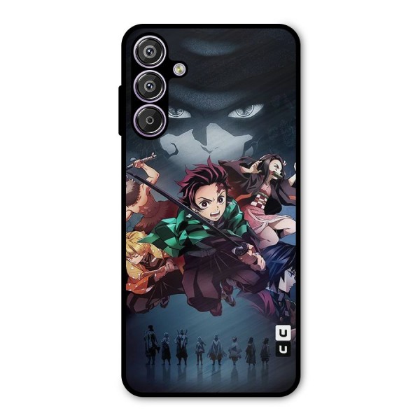 Team Demon Slayer Metal Back Case for Galaxy F15