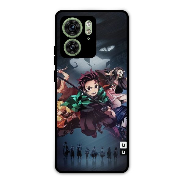 Team Demon Slayer Metal Back Case for Motorola Edge 40 5G