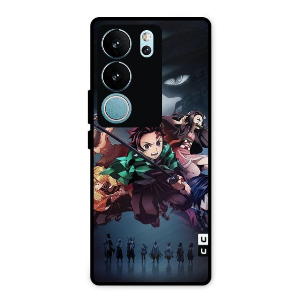 Team Demon Slayer Metal Back Case for Vivo V29