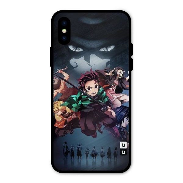 Team Demon Slayer Metal Back Case for iPhone XS