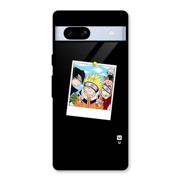 Team Kakashi Cute Glass Back Case for Google Pixel 7a