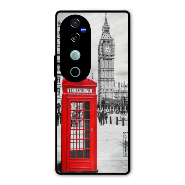 Telephone Booth Metal Back Case for Vivo V40 Pro