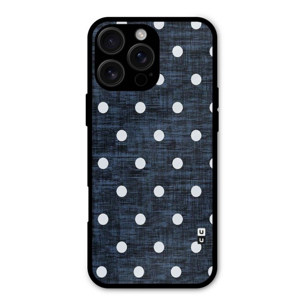 Textured Dots Metal Back Case for iPhone 16 Pro Max