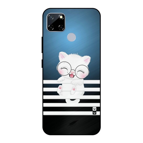 The Cat on Stripes Metal Back Case for Realme Narzo 30A