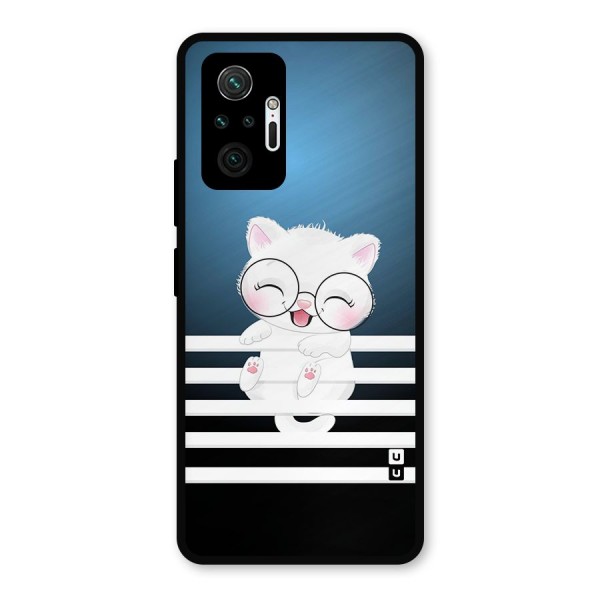 The Cat on Stripes Metal Back Case for Redmi Note 10 Pro Max