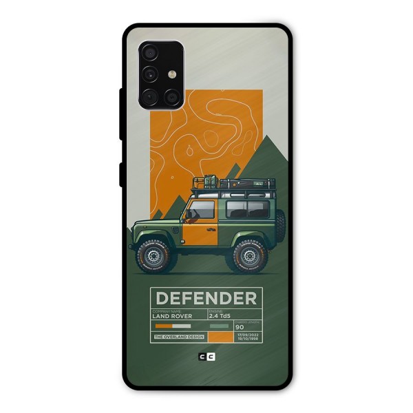 The Defence Car Metal Back Case for Galaxy A51
