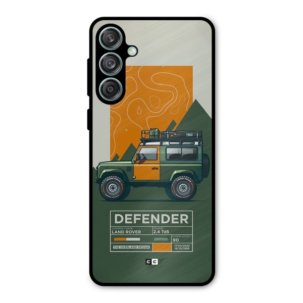 The Defence Car Metal Back Case for Galaxy M55 5G
