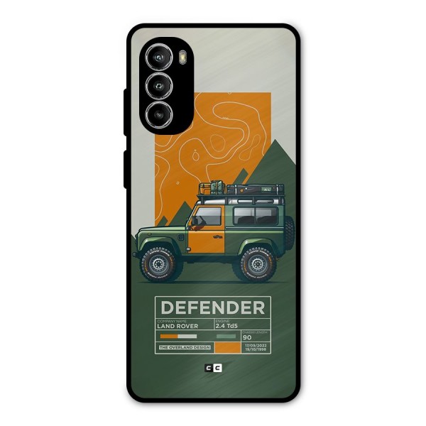 The Defence Car Metal Back Case for Moto G82