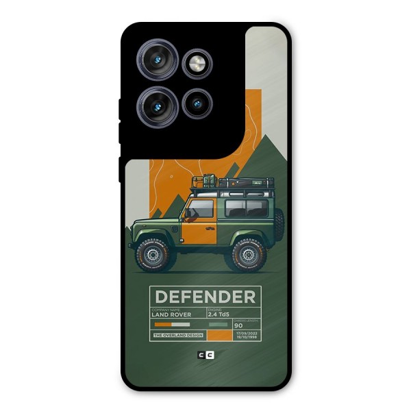 The Defence Car Metal Back Case for Motorola Edge 50 Neo