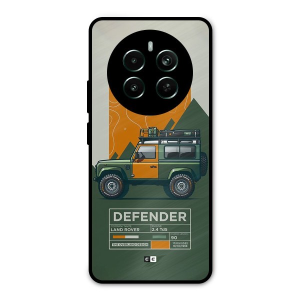 The Defence Car Metal Back Case for Realme Narzo 70 Pro
