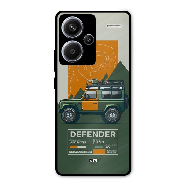 The Defence Car Metal Back Case for Redmi Note 13 Pro Plus