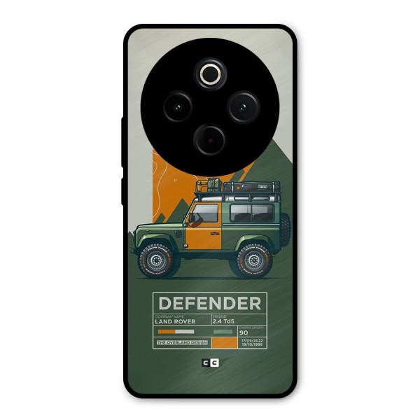 The Defence Car Metal Back Case for Vivo T4