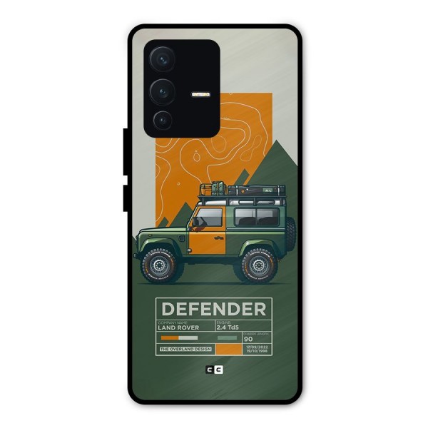 The Defence Car Metal Back Case for Vivo V23 Pro
