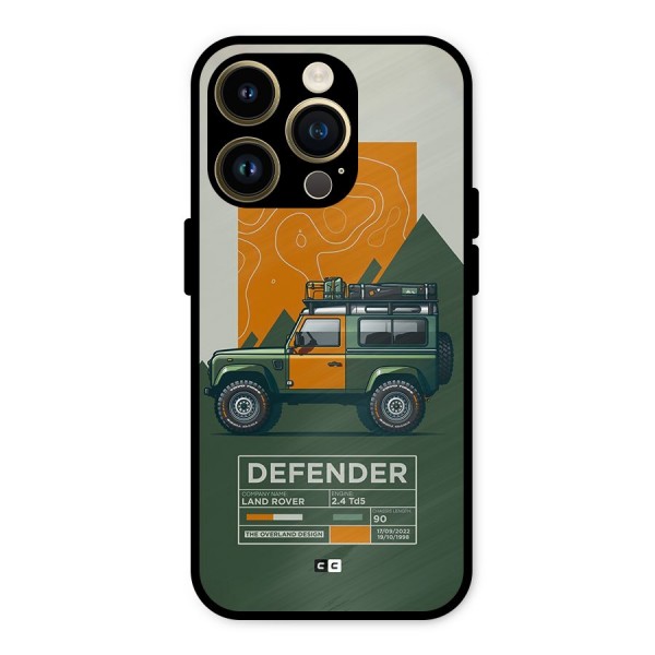 The Defence Car Metal Back Case for iPhone 14 Pro