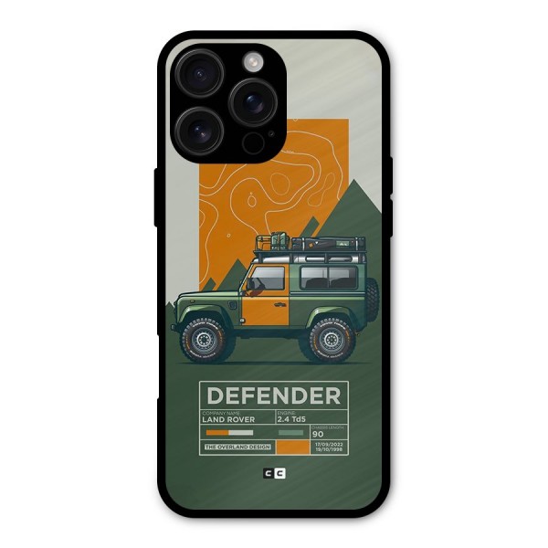 The Defence Car Metal Back Case for iPhone 16 Pro Max
