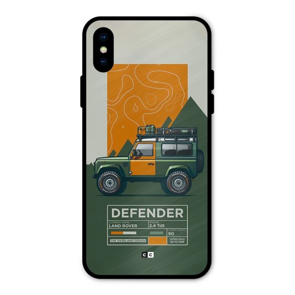 The Defence Car Metal Back Case for iPhone XS