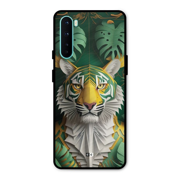 The Nature Tiger Metal Back Case for OnePlus Nord