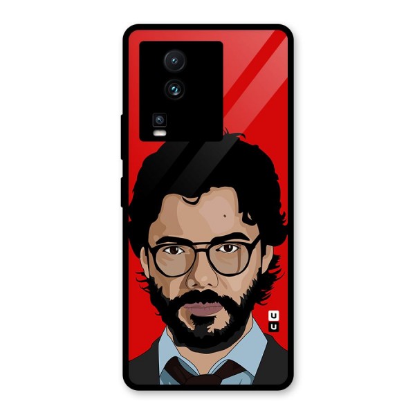 The Professor Illustration Art Glass Back Case for Vivo iQOO Neo 7