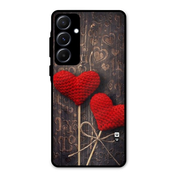 Thread Art Wooden Print Metal Back Case for Galaxy A55