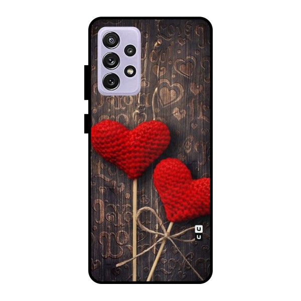 Thread Art Wooden Print Metal Back Case for Galaxy A72