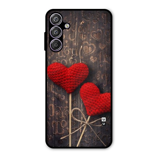 Thread Art Wooden Print Metal Back Case for Galaxy F15